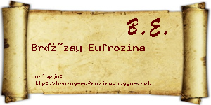 Brázay Eufrozina névjegykártya